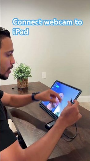 Connect webcam iPad #ipad #apple #ipadpro #appleproduct #googlenest #appletablet #tutorial
