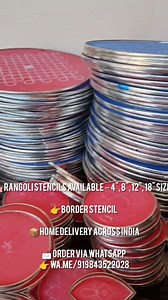 🛍️ Rangoli Stencils Available – 4", 8", 12", 18" Sizes 👉 Border Stencil 📦 Home Delivery Across India 📩 Order via WhatsApp 👉 wa.me/919843522028 #kolamdesigns #kolamwithdots #dailyrangolidesigns #padikolam #rangoli #indianart #muggulu #flower #reels #trending #trendingvideo #viralvideo #smallrangoli #flowerkolam #mugguludesigns #simplerangoli #rangolidesigns | Rangoli kolam