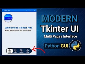 Build Modern Tkinter UI in Python | Tkinter Multi-Page GUI App Tutorial (2026)