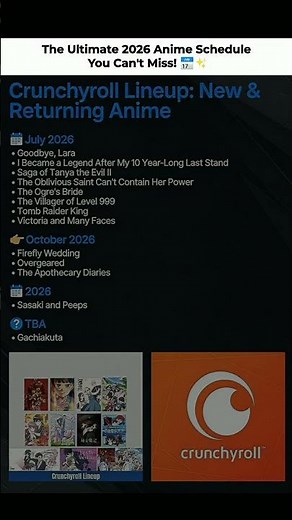 Crunchyroll Just Dropped 2026’s BIGGEST Anime Lineup! 🔥 👀 #anime #2026 #shorts #fyp #lineup