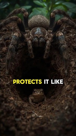 "Tarantulas and Tiny Frogs | The Weirdest Mutualism in Nature" #shorts