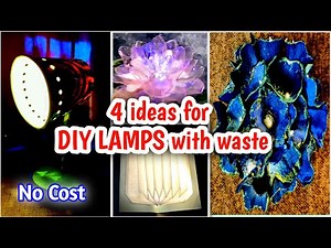 4 Creative DIY Lamp Ideas Using Waste | No Cost Home Decor Crafts