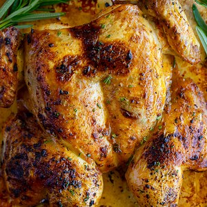 Lemon Rosemary Spatchcock Chicken