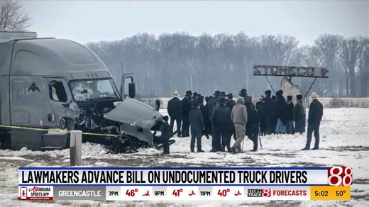 Indiana lawmakers advance bill on undocumented truck drivers