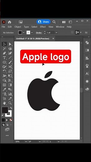 Create Apple Logo Design Adobe illustrator tutorials 2025 #illustratortutorial #logo