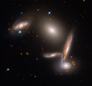 Celebrating Hubble's 32nd Birthday with an Eclectic Galaxy Grouping - NASA Science