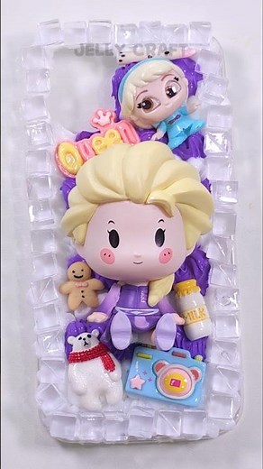 DIY Frozen Elsa Phone Case #diycrafts #elsa #disneyprincess