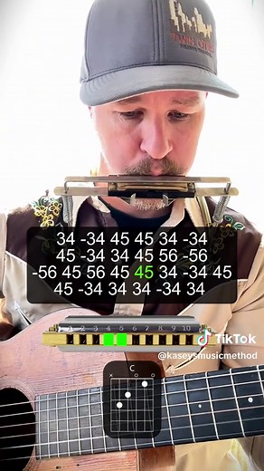 Country Roads Guitar and Harmonica Tutorial