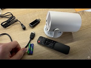 Mini Projector 1080P [Android, A. Trape Correction] AKIYO O2 Smart Projector unboxing & instructions