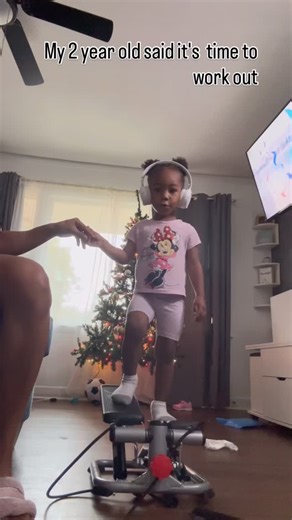 Ms. Price |Fitness + Nutrition + Mommy on Instagram: "When I was in ROTC in college we had to learn the famous leaders quotes. One that resonates with me today is "we are always on parade."-General George S Patton. As parents this is so true. My daughter wants to do everything her mom does#m When I stepped off this stepper she took my headphones and grabbed my hand so she could go next. Then she pointed at the pull up bar and grabbed her little steps (like it would help her reach the bar) and to