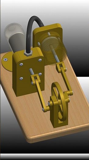 Stirling Engine #mechanism #HowItWorks #Solidworks #STEM #CAD #SatisfyingVideo #Relaxing