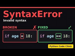 How to Fix Python SyntaxError: invalid syntax (SOLVED)