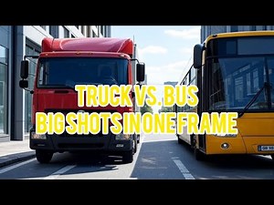 Truck vs Bus Showdown | Powerful Machines in a Single Frame.