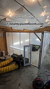 DIY Foldable Paint Booths plans on Instagram: ""They sell blow-up paint booth..." yea i didn't want that, so i designed and made my own. #diybooth #foldingpaintbooth #diy #diycraft #diyhomedecor #diyhome #diywoodwork #woodcraft #woodwork #kitchen #gargeshop #garage #reelsinstagram #explore #dream #custommade #weldporn #foldingroom #welding #indoorgrow #growroom #greenhouse #detailroom #detailer #paintbooth #painter #carpainter"