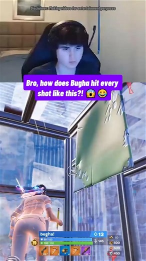 Bro, how does Bugha hit every shot like this?! 😱😂 #bugha #fortnite