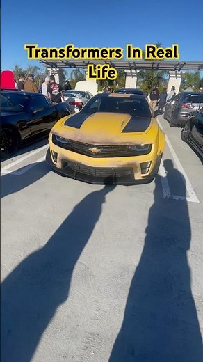 Transformers In Real Life - Bumble Bee Camaro 🔥 #shorts #camaro #transformers #bumblebee #musclecar