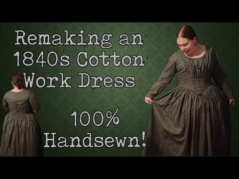 Remaking an 1840s Print Dress || Dressing the 19th Century Woman