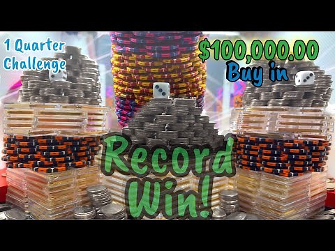 New record Win inside the high limit coin pusher