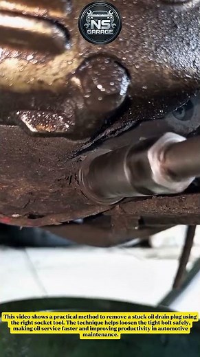 Stuck Oil Drain Plug Removal | Smart Automotive Repair Trick