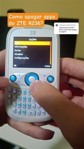 Como desinstalar apps e jogos java no ZTE R236 #java #telefone #tecnologia