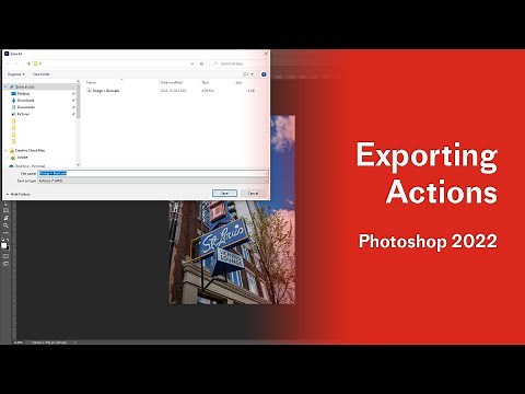 Exporting Actions from Photoshop 2022