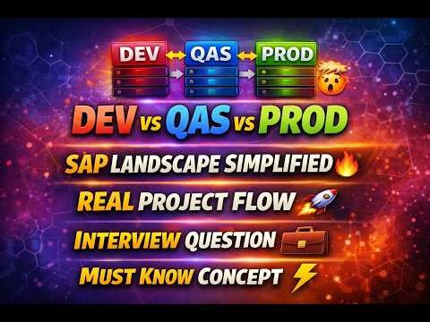 SAP Landscape(DEV QAS PROD) Explained| Easy Beginner Tutorial|Step-by-Step Guide|#sap #saptutorial