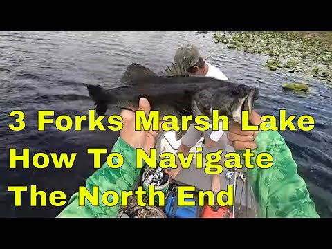 Three Forks Marsh Lakes, where to fish and how to navigate the north end.