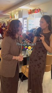 1.2K views · 38 reactions | Play a game of This or That Didn’t Joelene & Clara-May rock the Ruby chocolate brown dress!? Jacinta, we always knew you had a rebellious side! Mary, you’re hardly a rule breaker!  #thisorthat | Nora & Katie | Facebook