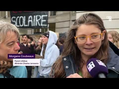Enseignement: des rassemblements devant de nombreuses écoles bruxelloises