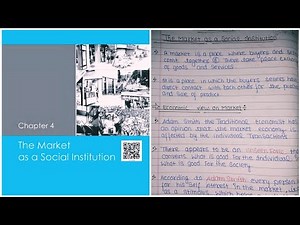 CBSE Notes for Class 12 SociologyThe Market as a Social Institutions chapter . 4