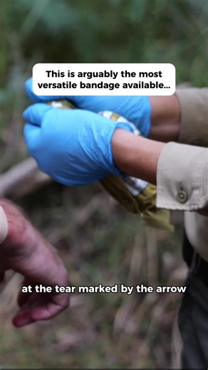 Prove us wrong? 🤔 This isn't just a bandage - it's an all-in-one trauma dressing with 3m of packing gauze, an occlusive dressing to cover burns, open chest injuries and eviscerated bowels AND a transparent pressure cup that doubles as an eye protection cup. Versatility that saves lives. Grab one for your kit at the link in bio 💪 #OLAESBandage #StopTheBleed #BleedingControl #PressureNotAbsorption #FirstResponder #WoundPacking #FirstAidKit | TacMed Australia