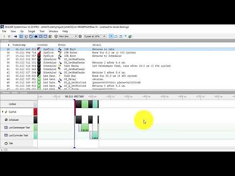 Tracing an RTOS Application using SystemView
