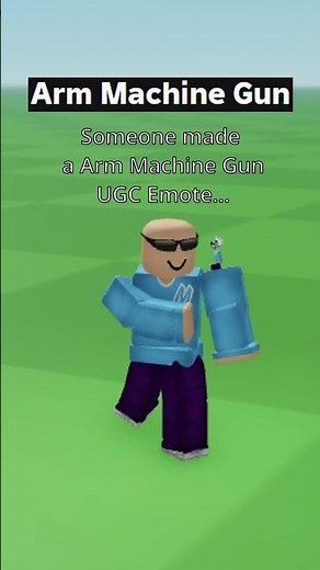 Someone made a Roblox UGC Arm Machine Gun Emote... #roblox #shorts #trend #update