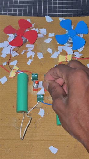 manually control switch with 2 fan #experiment #automobile #scienceexperiment #shorts