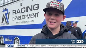 12-year-old Keelan Harvick makes his Bakersfield debut in a Pro Late Model race car