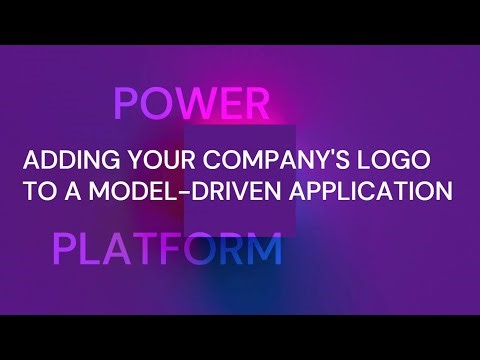 Adding Your Company's Logo to a Model driven Application