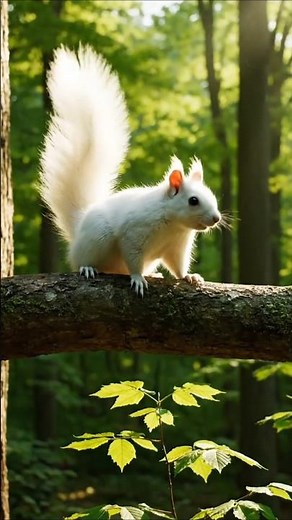 White Squirrel’s Epic Tree-to-Tree Jump 🐿️🌳 | Cinematic 4K
