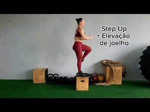 Step Up - Elevação de joelho na caixa