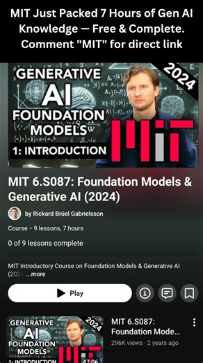 MIT Just Packed 7 Hours of Gen AI Knowledge — Free & Complete #ambientmusic