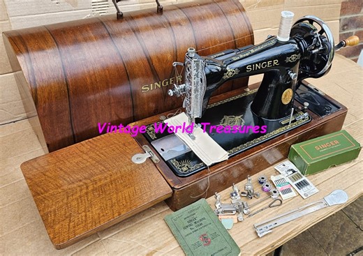 Singer 15K80 Hand Crank Vintage Sewing Machine With Singercraft, Accessories - Etsy