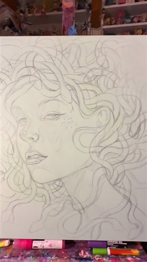 Creating Medusa with Golden Open Acrylic Paint