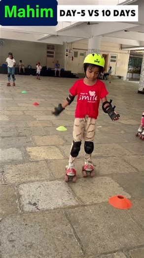 Mahim Day-5 vs 10 days Speedsters Beginner to pro #viral #rollerskating #speedsters #mahim #mumbai