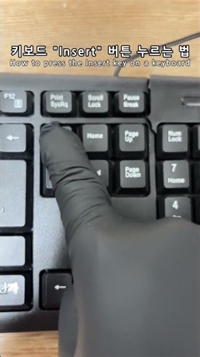 키보드 "Insert" 버튼 누르는 법 How to press the Insert key on a keyboard #shorts