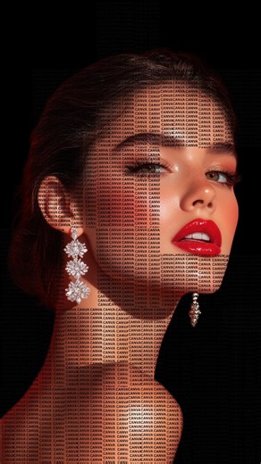 Fashion model face with canva Thumbnail designing day 14