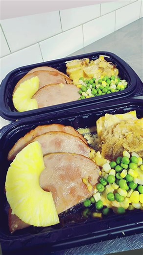 Baked ham dinner today!