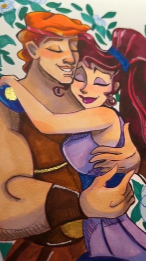Disney India on Instagram: "Absolutely loved @dramaticparrot breathtaking artwork featuring Hercules and Meg! Such talent and creativity truly touch our hearts. 💖 #DisneyIndia #FanArt #Artwork #Hercules #ValentinesWeek #Disney"