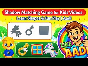 Shadow Matching Game for Kids Videos | Learn Shapes & Fun Play | Like Aadi