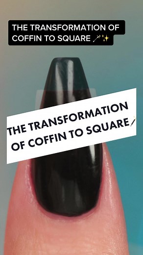 Transforming Coffin to Square: Nail Shape Tutorial