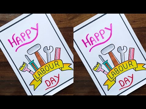 Labour Day Card Easy / Labour Day Card Beautiful / Happy Labour Day Card / Labour Day Drawing Easy