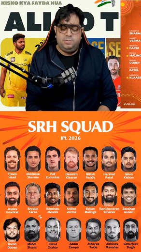 16K views · 326 reactions | SRH RETENTION LIST 2026 ☝️ #fblifestyle #ipl2026 #rcb #SRH | Ab Crinico Mini | Facebook